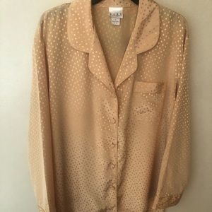 Bare Luxury two piece tan pajama set.